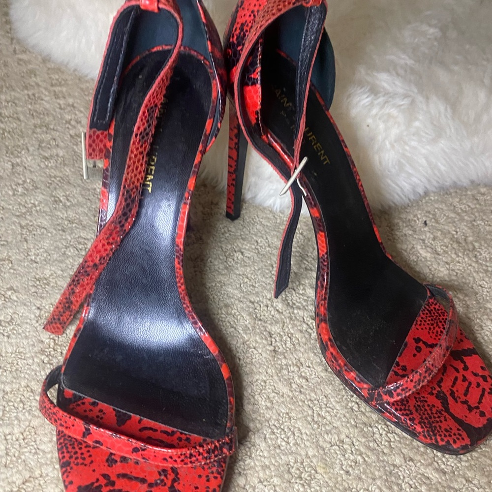 Saint Laurent Snakeskin Pumps